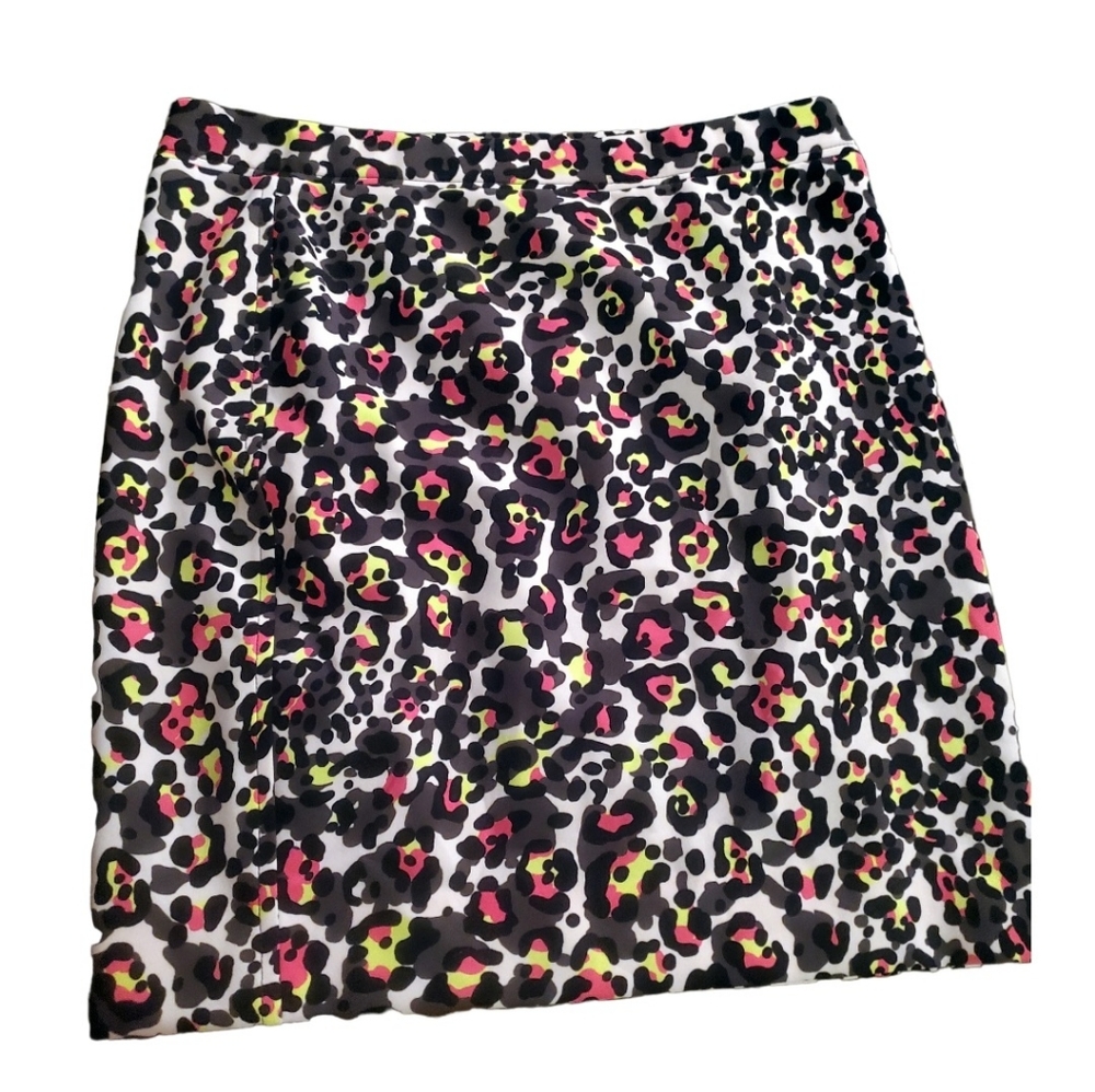 Marc Cain Cheetah Print lined  Pencil Skirt N4 US 10 NWT
